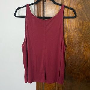 Free People Low Back Tank - Maroon